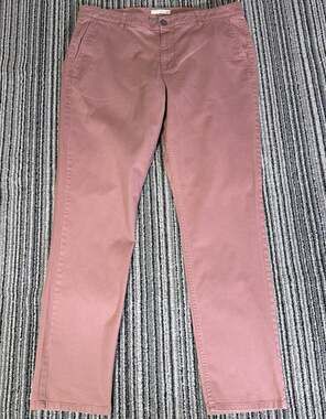 Hawker Rye Essential Wash Slim Chino Pants Men's 38x34 Mauve Stretch